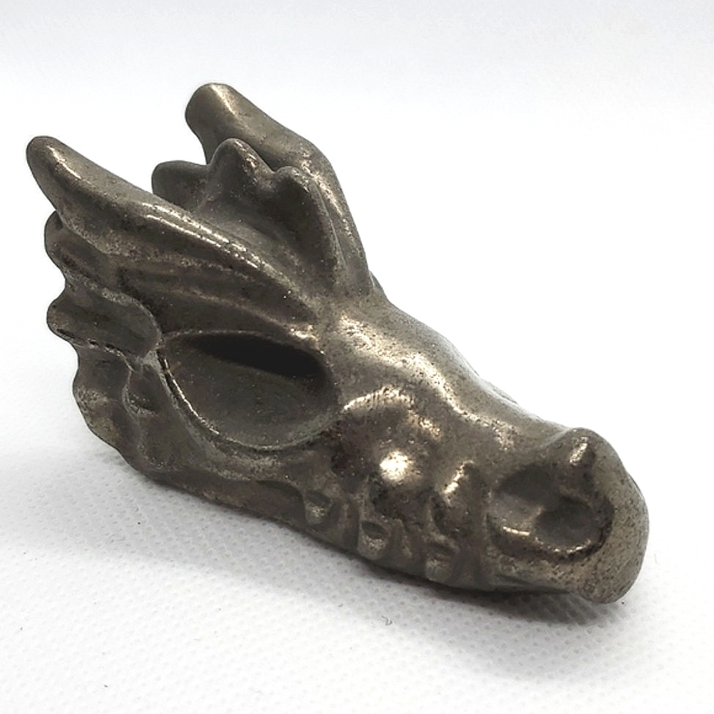 Pyrite Gemstone Carved Dragon Head 150g